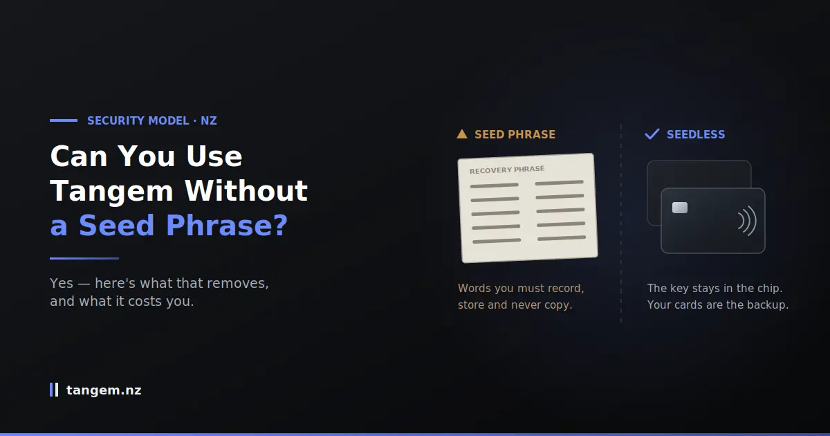 Can You Use a Tangem Wallet Without a Seed Phrase