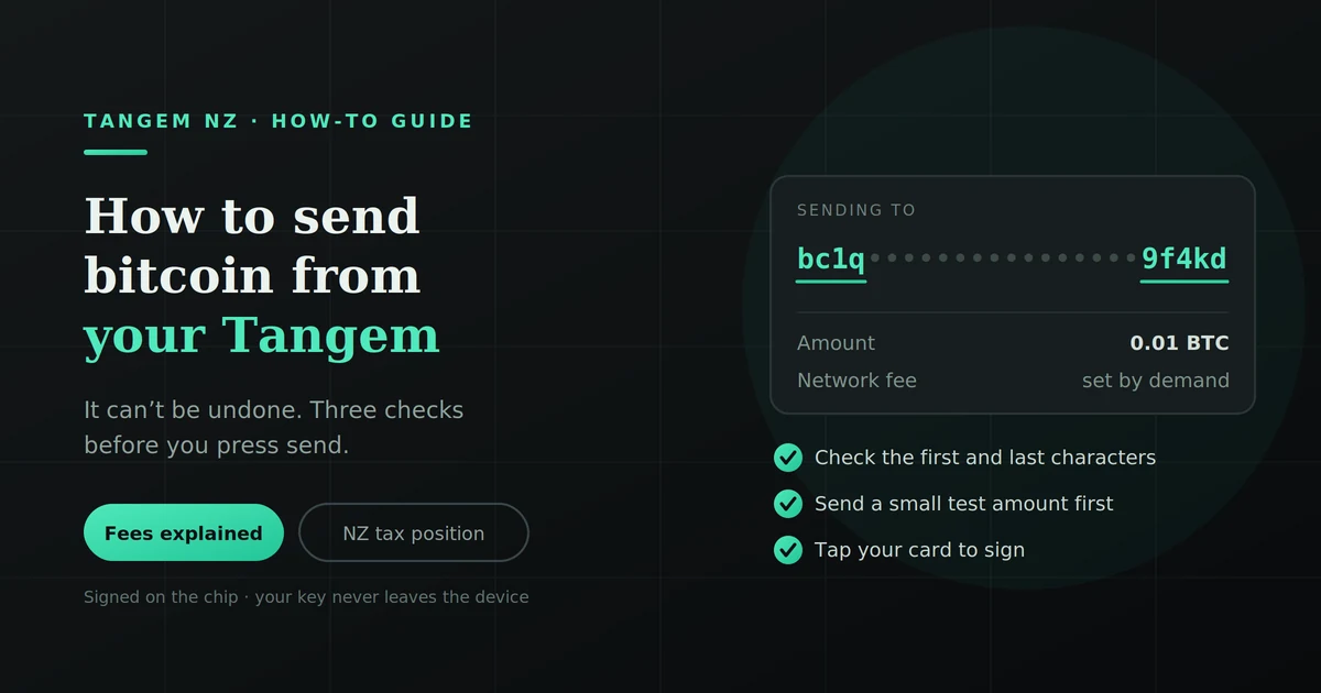 How to Send Bitcoin From Tangem